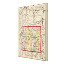 Map of Branch County, Michigan Gallery Wrapped Canvas