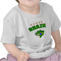 Map of Brazil Soccer Ball Brazil Brazilian flag Tshirt
