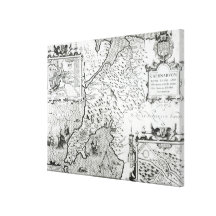 Map of Caernarvon, 1616 Canvas Prints