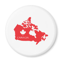 Map Of Canada Refrigerator Magnets