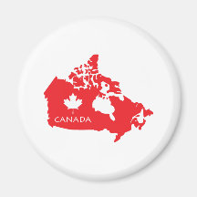 Map Of Canada Refrigerator Magnets