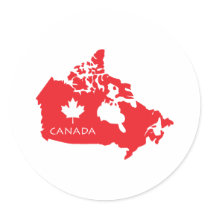 Map Of Canada Stickers