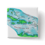 Map of Caribbean Islands Pin