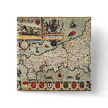 Map of Cornwall Pinback Buttons