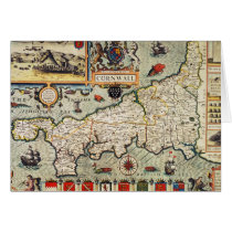 Map of Cornwall Greeting Card