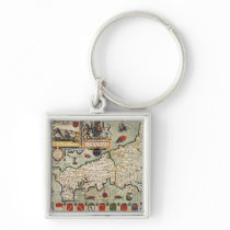 Map of Cornwall Key Chain