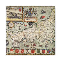 Map of Cornwall Fridge Magnets