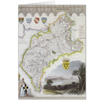 Map of Cumberland, from 'Moule's English Cards