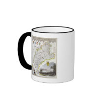Map of Cumberland, from 'Moule's English Coffee Mugs