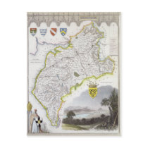 Map of Cumberland, from 'Moule's English Postcards