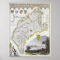 Map of Cumberland, from 'Moule's English Posters