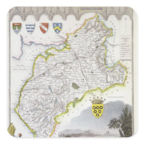 Map of Cumberland, from 'Moule's English Stickers