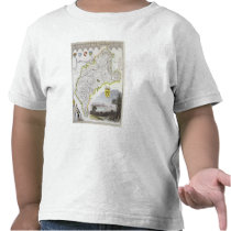Map of Cumberland, from 'Moule's English T-shirts