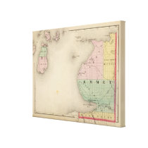 Map of Emmet County, Michigan Gallery Wrap Canvas