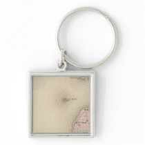 Map of Emmet County, Michigan Keychains