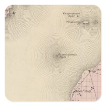 Map of Emmet County, Michigan Stickers