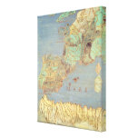 Map of France, Spain and North-West Africa Gallery Wrap Canvas