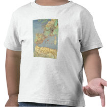 Map of France, Spain and North-West Africa t-shirts