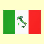 Map of Italy and Italian Flag canvas prints