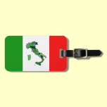 Map of Italy and Italian Flag. luggage tags