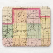 Map of Lapeer County, Michigan Mouse Pads