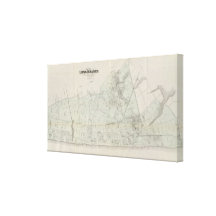 Map of Long Branch, NJ Gallery Wrap Canvas