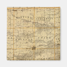 Map of Madison County, State of Iowa Refrigerator Magnet