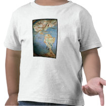 Map of North and South America t-shirts