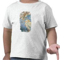 Map of North and South America t-shirts