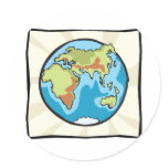 Map of our earth design stickers
