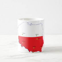 map_of_poland_towns1 mug à café
