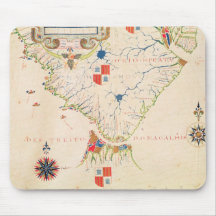 Map of South America and the Magellan Straits Mousepad