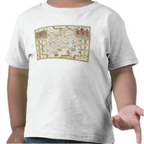 Map of Surrey, engraved by Jodocus Hondius T Shirt