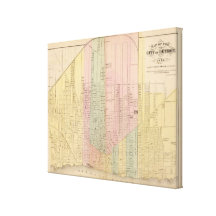 Map of the City of Detroit Gallery Wrap Canvas
