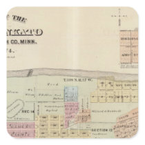 Map of the City of Mankato, Minnesota Sticker