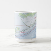 Map of the Florida Keys Coffee Mugs