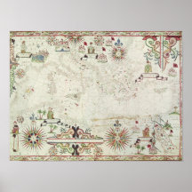 Map of the Mediterranean, 1625 Posters