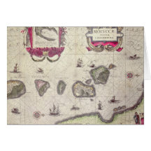 Map of The Moluccan Island, engraved Card