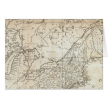 Map of the Northern and Middle States Greeting Cards