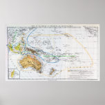 Map of the races of Oceania and Australasia posters