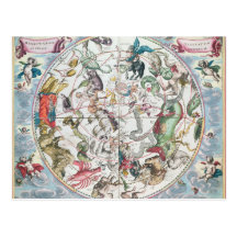 Map of the Southern Hemisphere 2 Post Card
