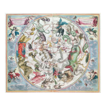 Map of the Southern Hemisphere posters