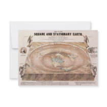 Map of the Square and Stationary Earth by Ferguson Custom Invite