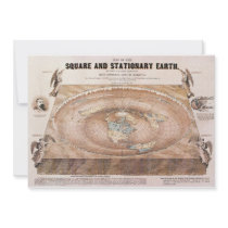 Map of the Square and Stationary Earth by Ferguson Invite