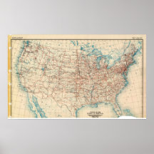 Map of the United States Highway System in 1926 Posters