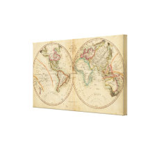 Map of the World 5 Stretched Canvas Prints