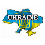 Map Of Ukraine Postcard