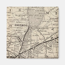 Map Wabash Railway Magnets
