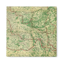 Map Western Front Refrigerator Magnet