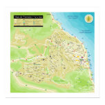 Mapa da Cidade de Tiberiades ou Tiveria em Israel posters